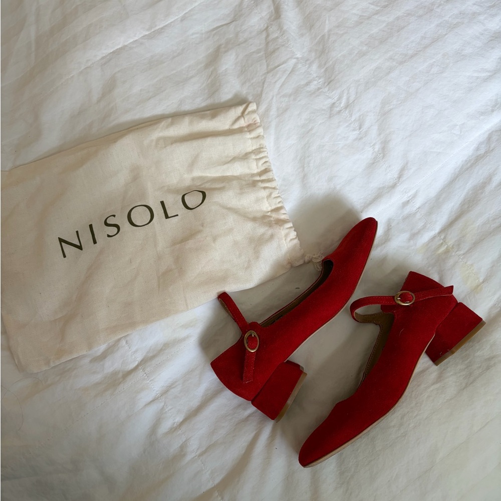 Nisolo Women's Vibrant Red Heels